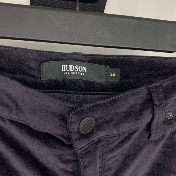 Hudson Jeans Barbara Super Skinny Velvet Purple Ankle NWT - Picture 4 of 12